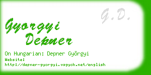 gyorgyi depner business card